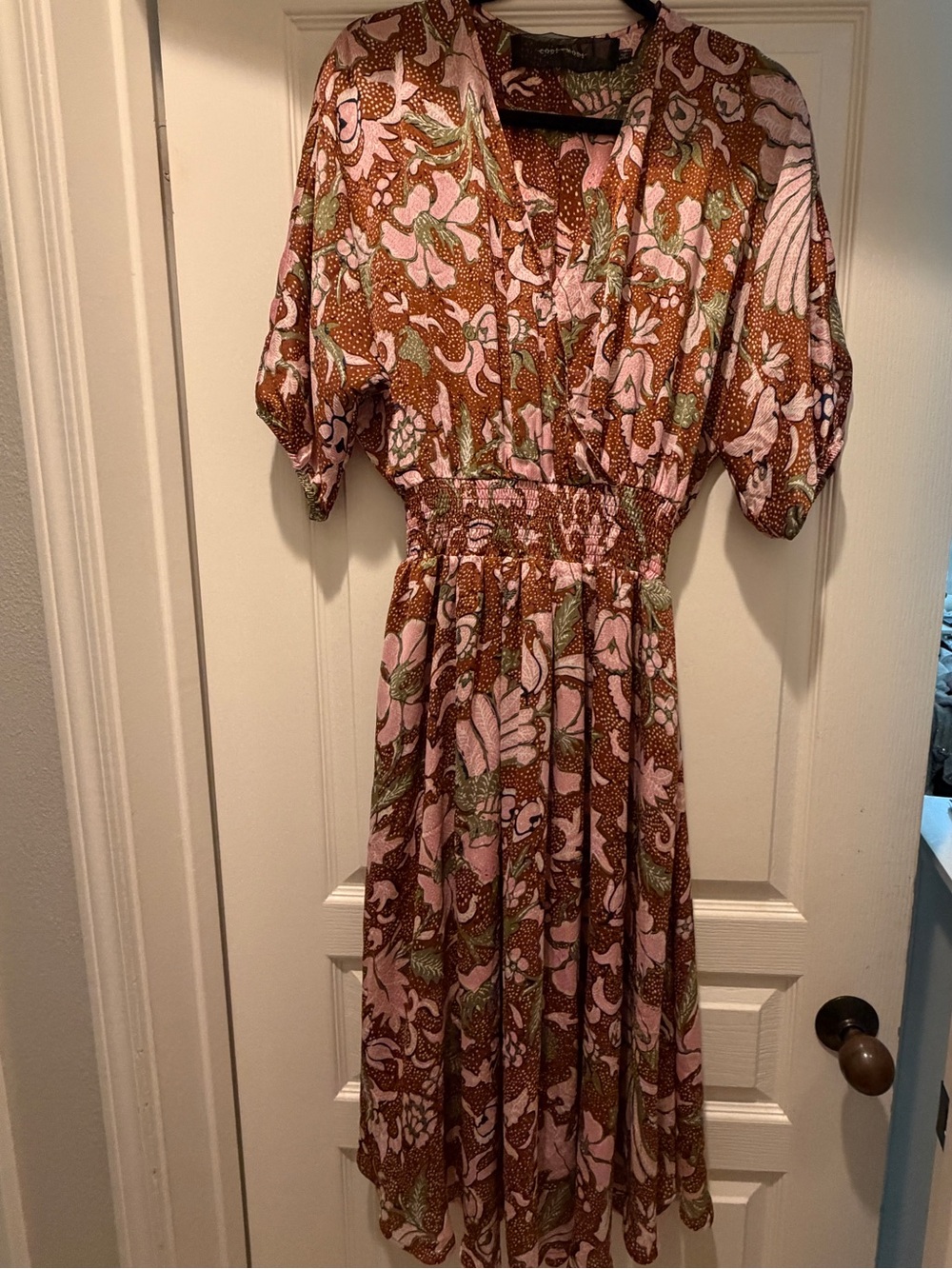 Code x Mode Floral Smocked Waist Midi Dress XS NWOT